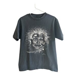 Vintage 1993 Albert Einstein Glow in the dark Galaxy Graphic T Shirt Size Medium